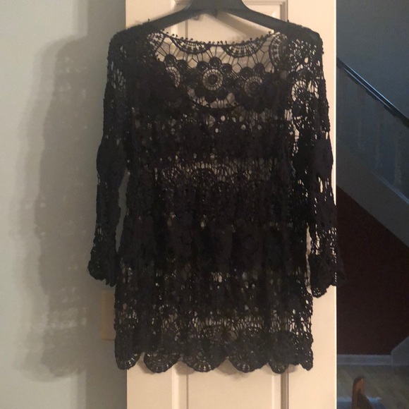 Classy black crochet sweater - Picture 3 of 4